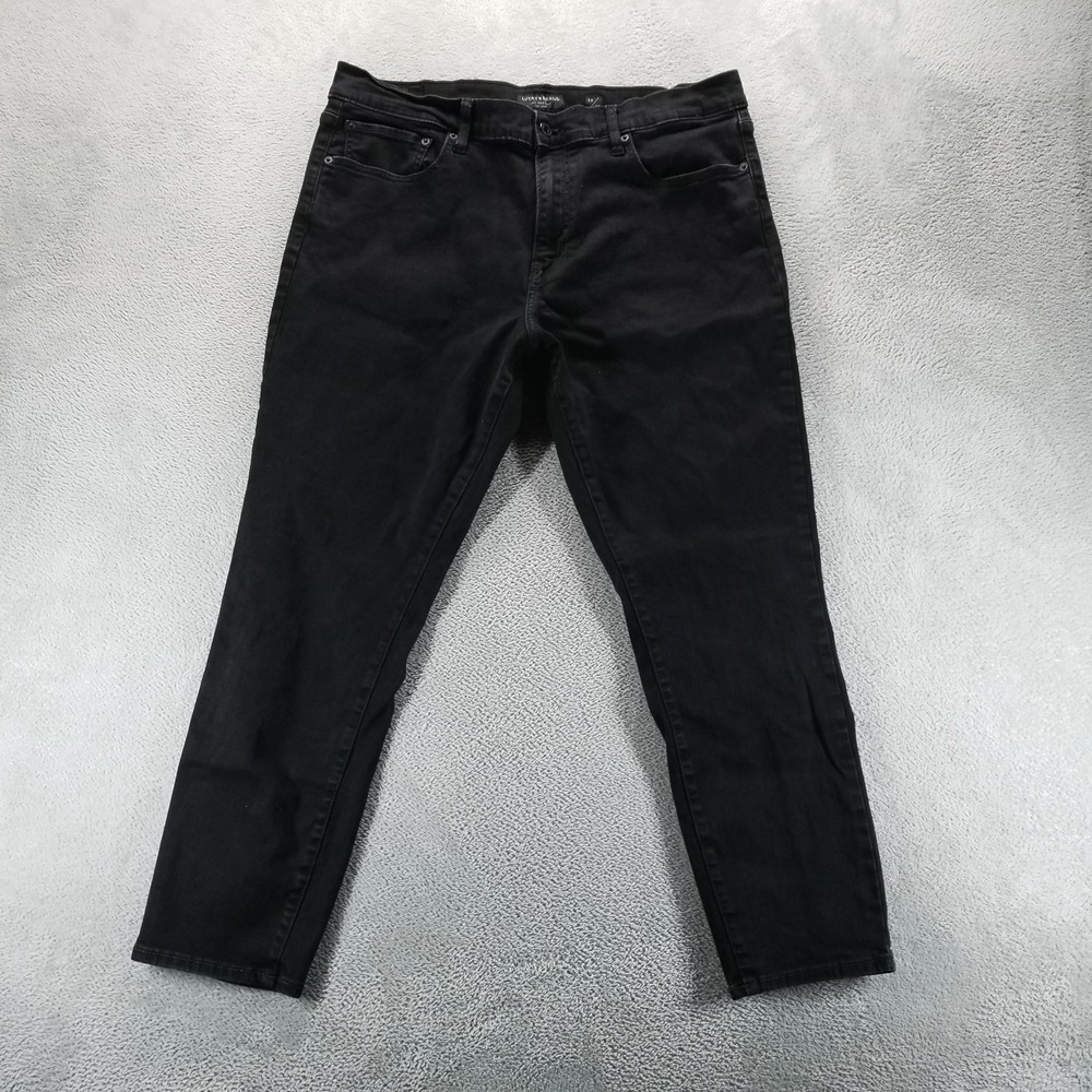 Lucky Brand Jeans Mens 38x30‎ Black 412 Athletic Slim Tapered Minimalist